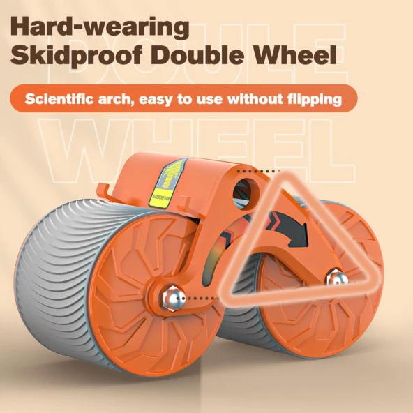 Relife AB-06 Ab Roller Dirsek Destekli Karın Çalıştırıcı, Otomatik geri tepme özellikli, Diz Matlı Karın Kası Çalıştırıcı, Erkekler ve Kadınlar için, Karın Kası Antrenmanı, çift tekerlekli - 5