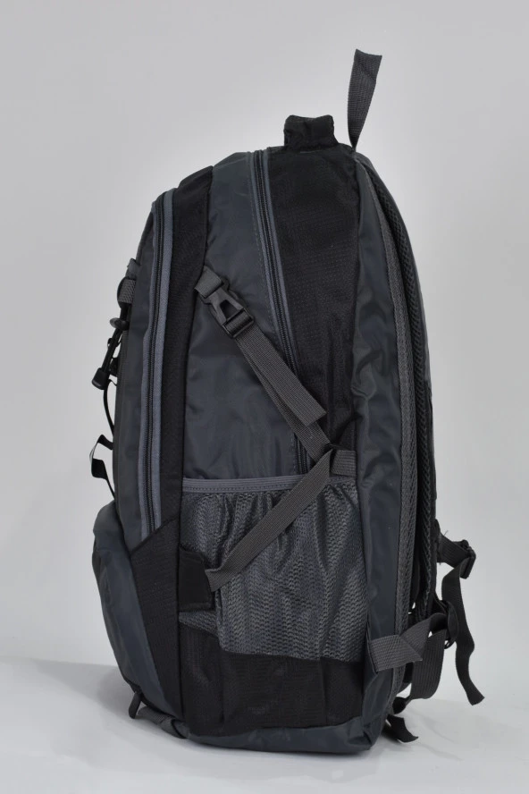 Elatae Young Ultra Light Lüks Kumaş Çok Gözlü Günlük Dağcı Sırt Çantası Siyah 51504 - 4