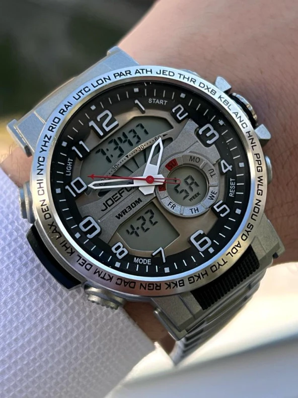 JOE-KJ02 Joefox Digital&Analog Kronmetre+Takvim+Alarm+Aydınlatma Erkek Kol Saati ürün görseli