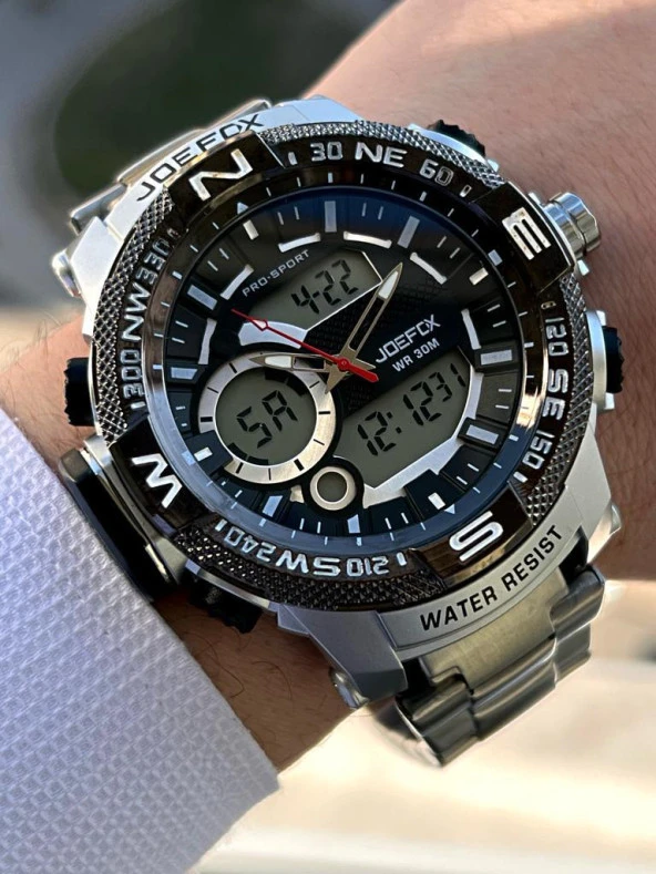 JOE-KJ03 Joefox Digital&Analog Kronmetre+Takvim+Alarm+Aydınlatma Erkek Kol Saati ürün görseli