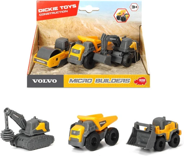 Dickie Toys Volvo Micro Builders İnşaat Araçları GKO
