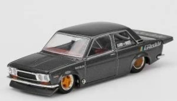 Mini Gt Kaido House 017 Datsun 510 Pro Street GReddy Gun Metal Grey  Model Araba