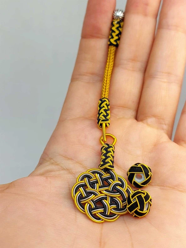 Bakır El İşi Kazaz Püskül & 2 Habbeli Takım (45542) ürün görseli