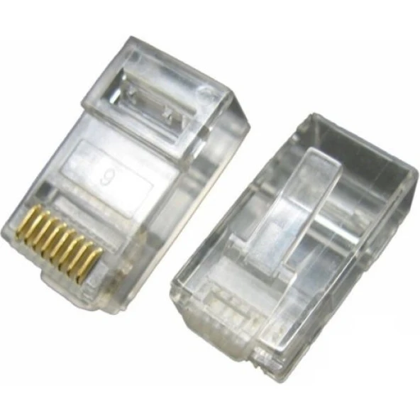 Hatfon 8P8C RJ45 Plug Cat6 Ez Konnektör Yeni Nesil 100 Adet