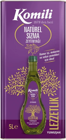 Komili Zeytinyağı 10LT Natural Ege Sızması / Riviera (Teneke) (2PK*5LT) - 2