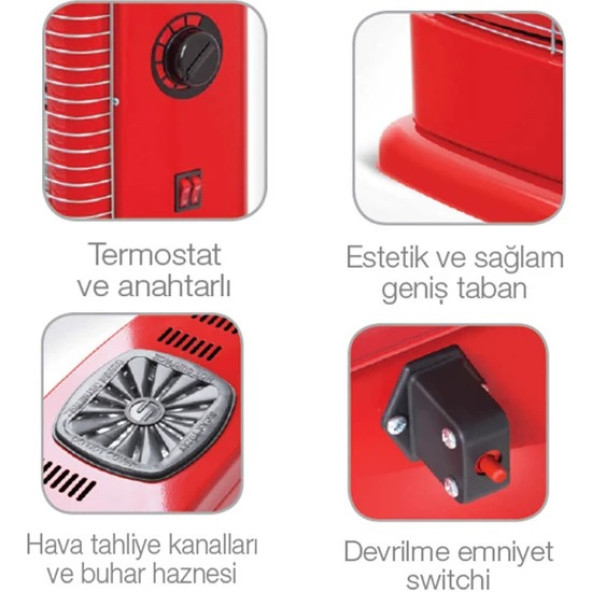 Minisan Maxi MS2500 Quartz Elektrikli Isıtıcı Soba Minisan - 2