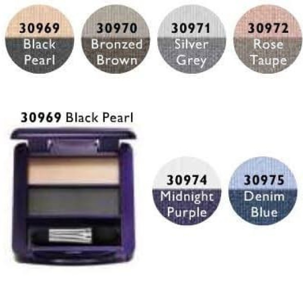 oriflame the one colour match duo eye shadow black pearl
