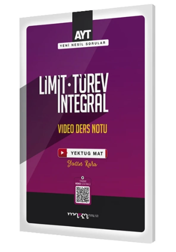 AYT Limit Türev İntegral Video Ders Notları (Ciltli)