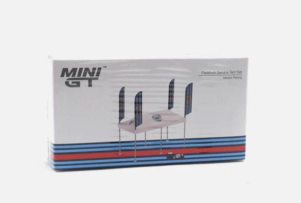 Mini Gt AC16 Paddock Service Tent Set-Martini Racing Model Araba - Resim 2