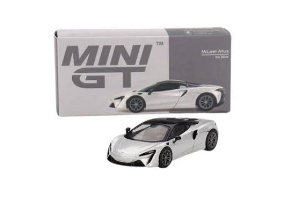 Mini Gt 582 McLaren Artura Ice Silver LHD Model Araba ürün görseli 1