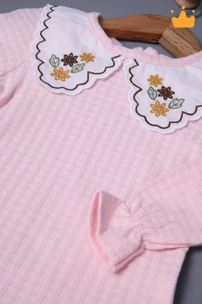 Babyhola Bayramlık Kız Bebek Çocuk Çıtçıtlı Badi Pantolon Şık Alt Üst Takım 2327 - 11