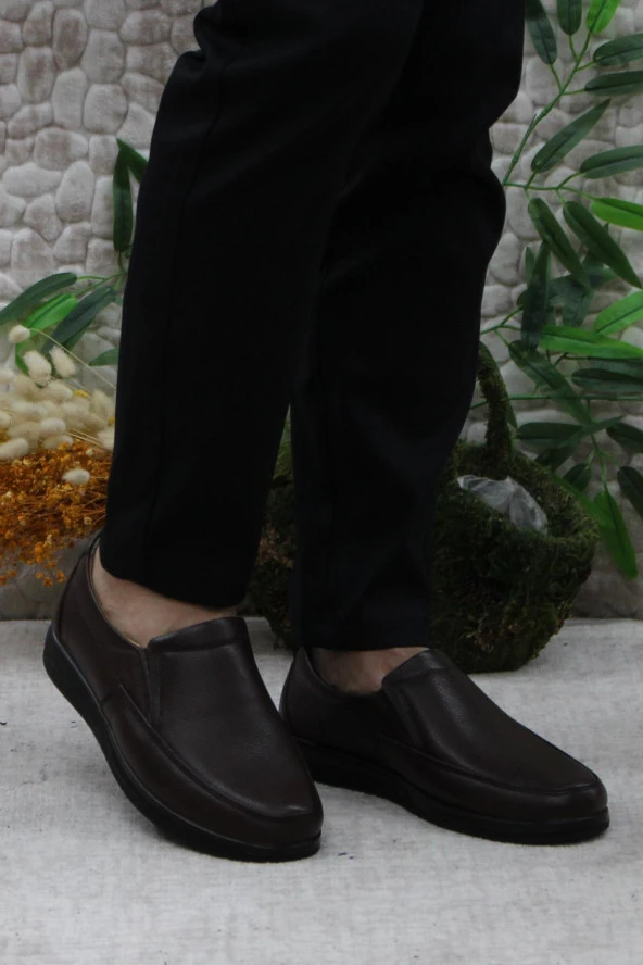 Mehmet Mete 42432 Kahve İç Ve Dış Hakiki Deri Rahat Yumuşak Erkek Ayakkabı - Resim 2