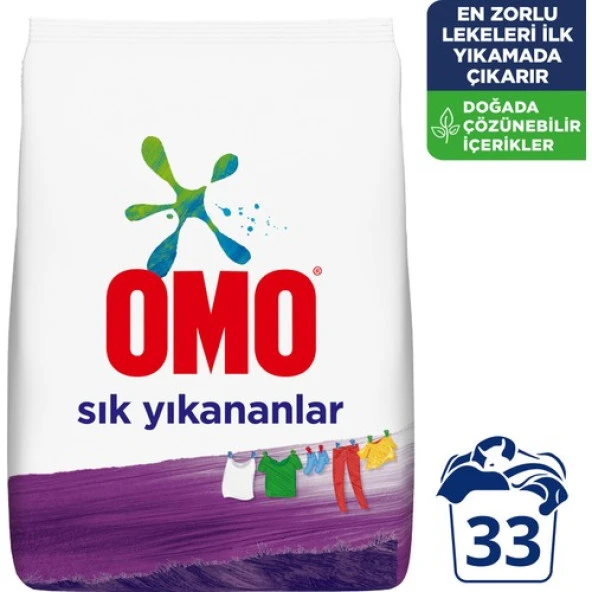 Omo Toz Çamaşır Deterjanı Sık Yıkananlar Leke Çıkarıcı 5 Kg