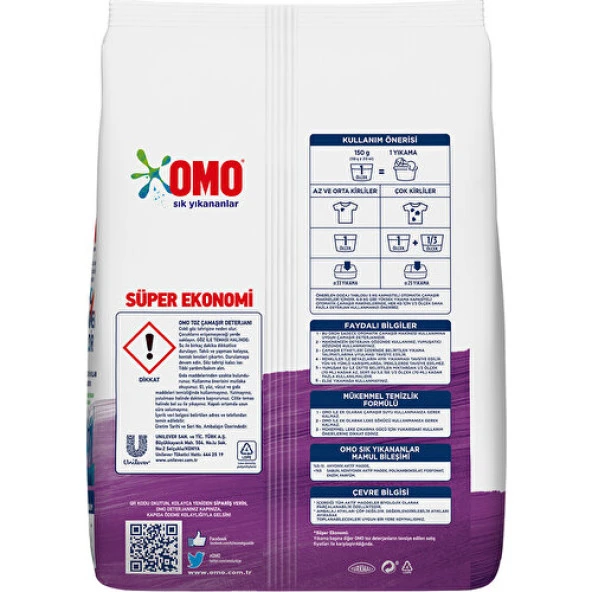 Omo Toz Çamaşır Deterjanı Sık Yıkananlar Leke Çıkarıcı 5 Kg - 7