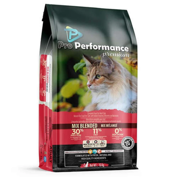 Pro Performance Mix Karışık Etli Yetişkin Kedi Maması 15 Kg