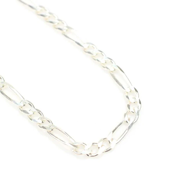 925 Ayar Gümüş Figaro Zincir - Resim 2