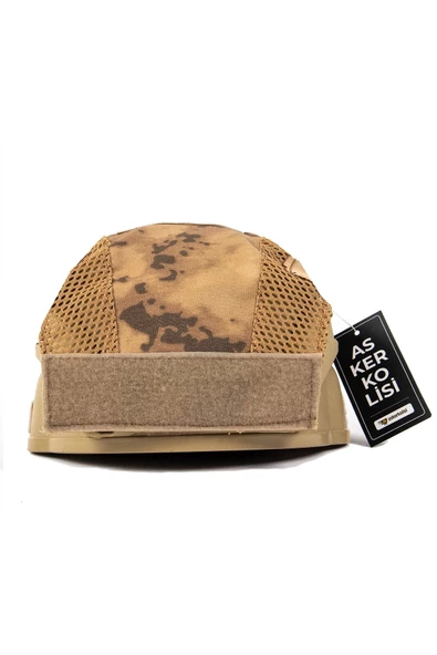 Çöl Kamuflaj Kısa Airsoft Kask Kılıfı - 5