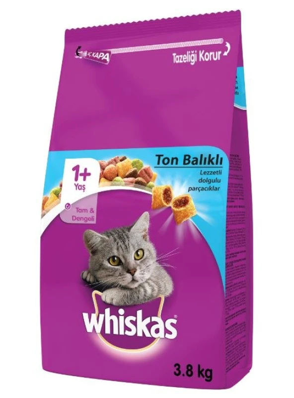 Whiskas Ton Balıklı ve Sebzeli Yetişkin Kedi Maması 3.8 KG