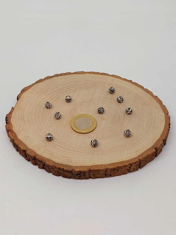 925 Ayar Gümüş Boncuk Ara Malzeme 7mm/2 adet (45614) - Resim 2