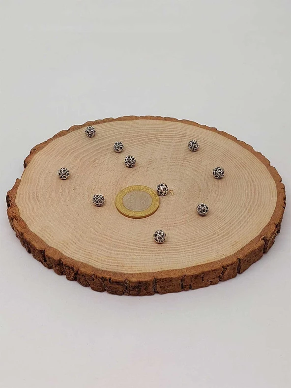 925 Ayar Gümüş Boncuk Ara Malzeme 7mm/2 adet (45616) - Resim 2