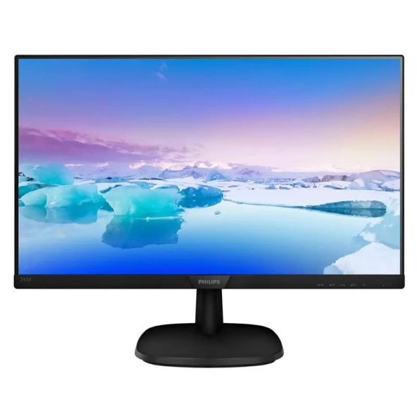 PHILIPS 243V7QJABF VLine 23.8" LED IPS 4ms 75Hz 1920x1080 FullHD VGA HDMI DP Multimedya (VESA) Siyah Monitör ürün görseli 1