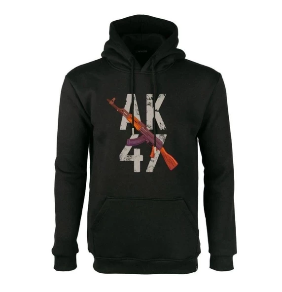 Kapüşonlu Sweatshirt Hoodie - Siyah