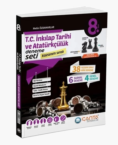 Çanta Yayınları 8. Sınıf T.C. İnkılap Tarihi ve Atatürkçülük Kazanım Sıralı Deneme Seti