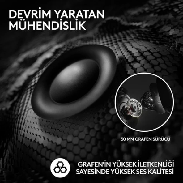 Logitech G PRO X 2 LIGHTSPEED Kablosuz DTS:X Headphone 2.0 - 7.1 Surround Ses Oyun Kulaklığı - Beyaz - 4
