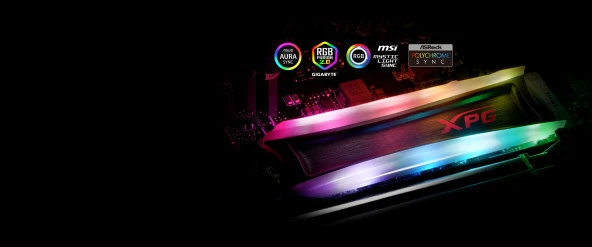 ADATA AS40G-512GT-C XPG SPECTRIX S40G RGB M.2 512GB (3500/3000MB/s) PCIe + NVMe (3D NAND) SSD Disk (22x80mm) Gaming Type - Resim 2
