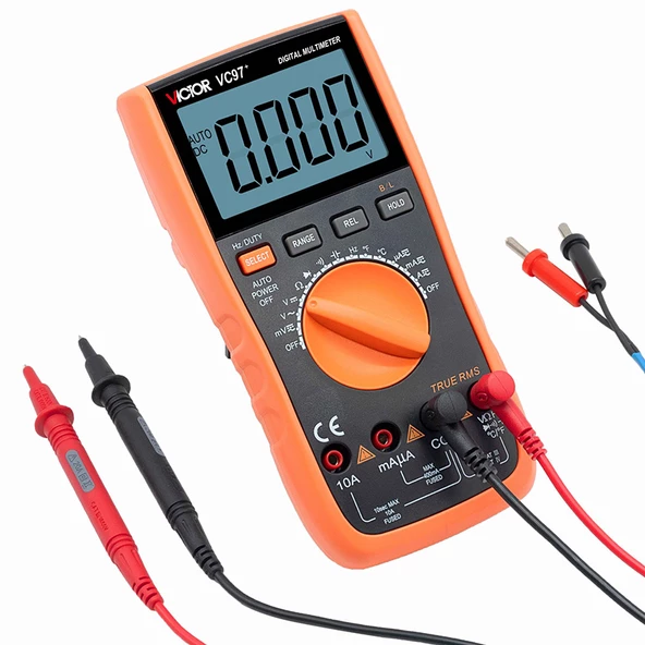Powermaster VC97 Dijital Multimetre Sıcaklık Ölçümü Ac Dc Voltaj Akım Ölçüm Cihazı Aleti - 3
