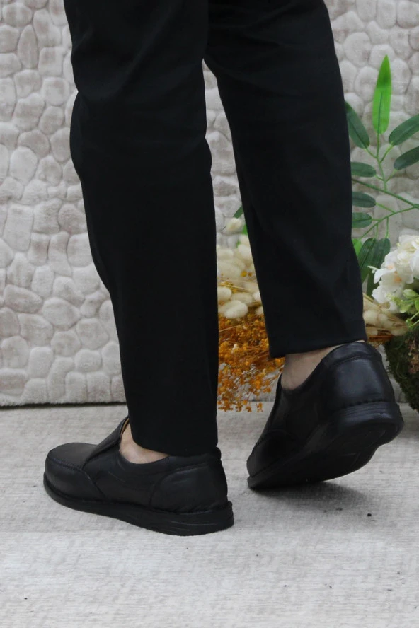 Mehmet Mete 42059 Siyah İç Ve Dış Hakiki Deri Hafif Erkek Ayakkabı - Resim 4