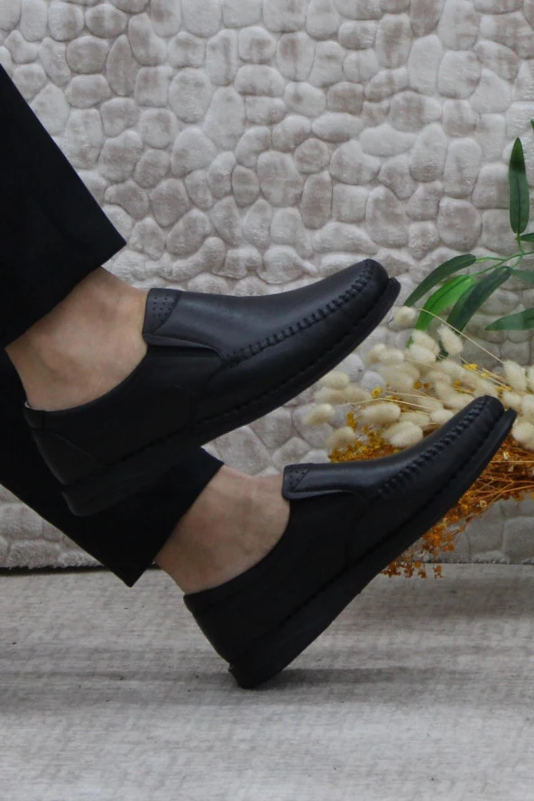 Mehmet Mete 42059 Siyah İç Ve Dış Hakiki Deri Hafif Erkek Ayakkabı - Resim 5