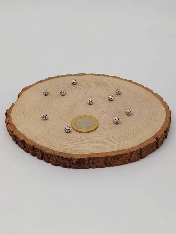 925 Ayar Gümüş Boncuk Ara Malzeme 6mm/3 adet (45620) - Resim 2