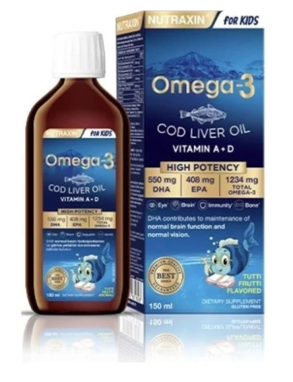 Nutraxin For Kids Omega 3 Karışık Meyve Aromalı 150 ml