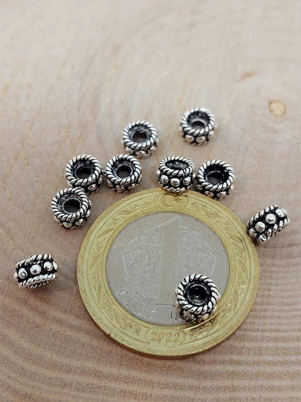 925 Ayar Gümüş Boncuk Ara Malzeme 3.5*6mm/2 adet (45626)