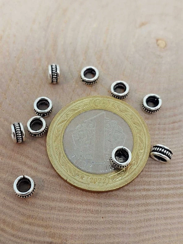 925 Ayar Gümüş Boncuk Ara Malzeme 3*5mm/3 adet (45630) ürün görseli 1