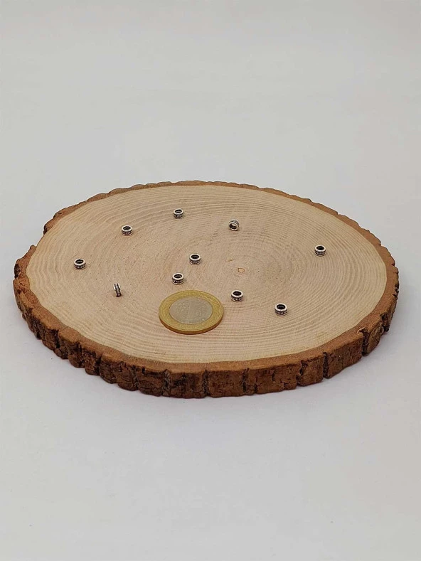 925 Ayar Gümüş Boncuk Ara Malzeme 3*5mm/3 adet (45630) - Resim 2