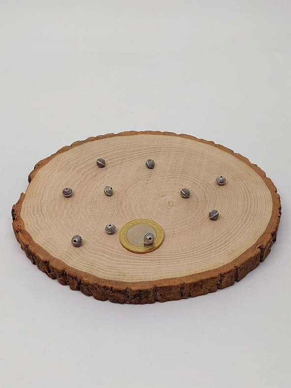 925 Ayar Gümüş Boncuk Ara Malzeme 6mm/2 adet (45632) - Resim 2