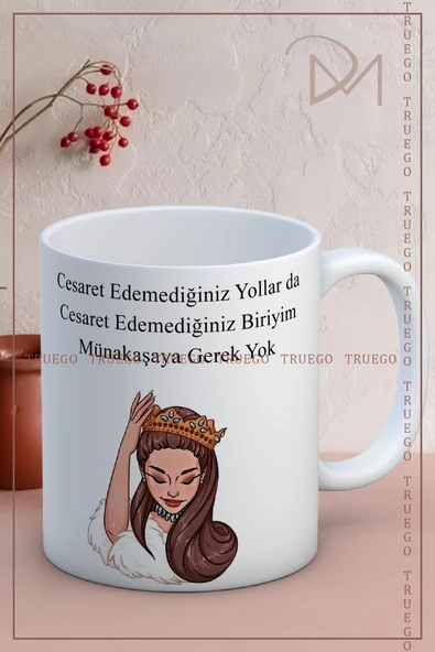 Baskılı Kupa Bardak Seramik Mug - Münakaşaya Gerek Yok