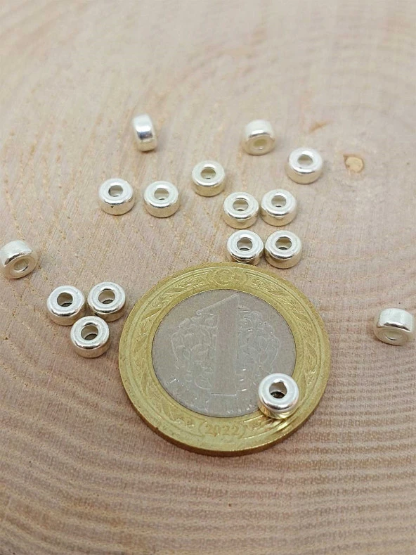 925 Ayar Gümüş Boncuk Ara Malzeme 2.5*5mm/4 adet (45634) ürün görseli