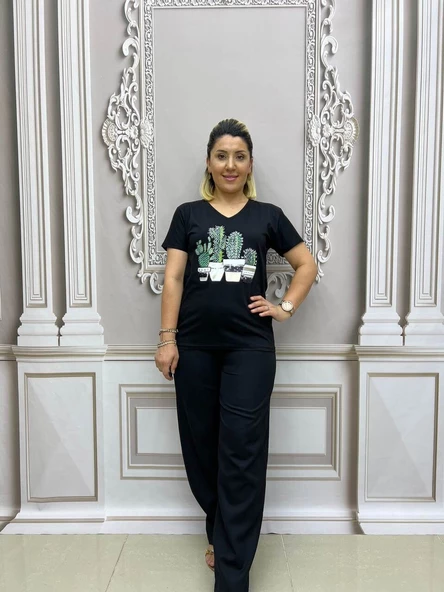 Kaktüs Tshirt - SİYAH - 3