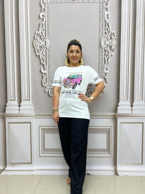Araba Tshirt - BEYAZ - 2