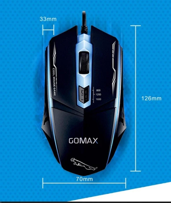 Gomax M1 Gaming Rgb Işıklı Oyuncu Fare Gaming Kablolu Mouse - Resim 4