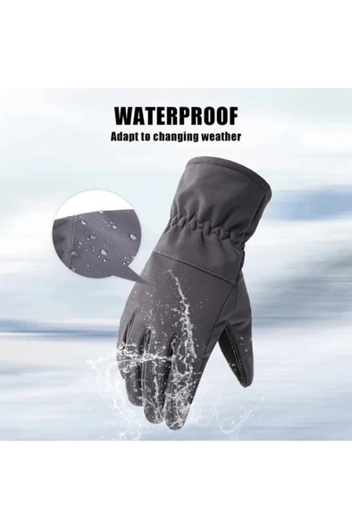 Single Sword Softshell Soğuk, Rüzgar ve Su Geçirmez Dokunmatik Eldiven, Motosiklet ve Taktik Eldiven - 8