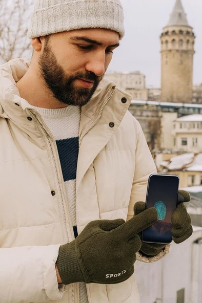 Single Sword Dokunmatik Polar Eldiven - Resim 3