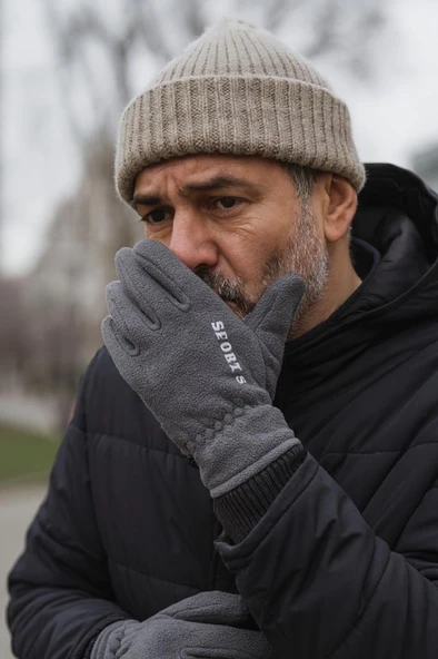 Single Sword Dokunmatik Polar Eldiven - Resim 4