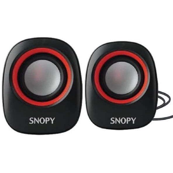 Snopy SN-120 2.0 Siyah/Kırmızı USB Speaker Hoparlör