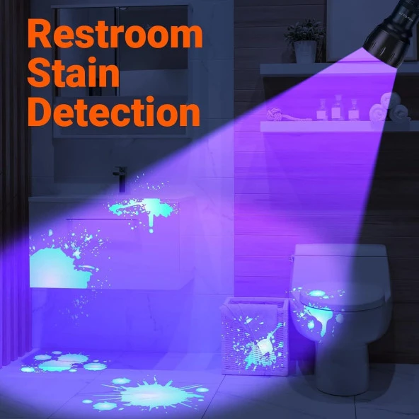 Valkyrie 21 LED 1. Kalite 395nm Güneş Işığı Ultraviyole UV El Feneri - Blacklight - Çok Amaçlı - 4