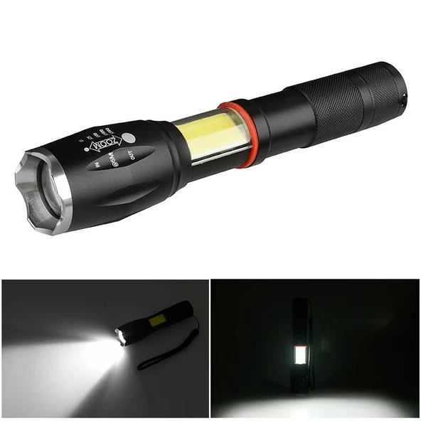 Valkyrie 8000 Lümen COB Lambalı T6 Mıknatıslı El Feneri - 6 Mod - 500 Metre Mesafe - 6