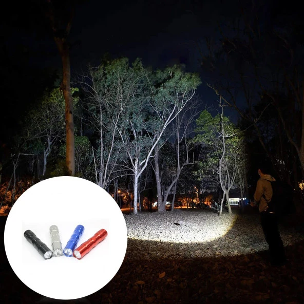 Valkyrie 4 Adet Fener Seti - Alüminyum Kasa - 4 Farklı Renk - Cep Feneri - Tutma İpli - 7